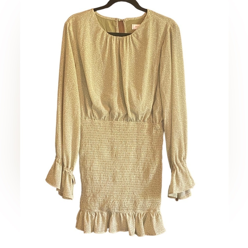 Kayla’s Armoire Green Long Sleeve Floral Dress, Size L